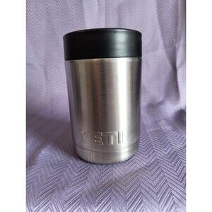 YETI Rambler 12 oz Stainless Steel Can Cooler Insulated Colster Monogram H